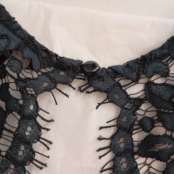 Banana Republic Women’s Blue Lace Sleeveless Sheath Dress Size 4P - Picture 5 of 13